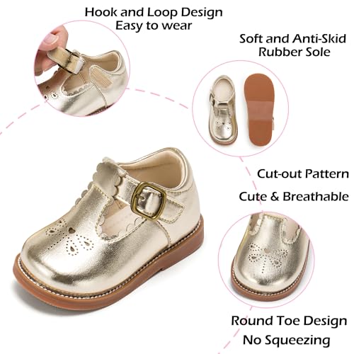 Image of PHIRAMIN Toddler Girl Mary Jane Dress Shoes-Little Girl School Uniform Shoes for Wedding Party