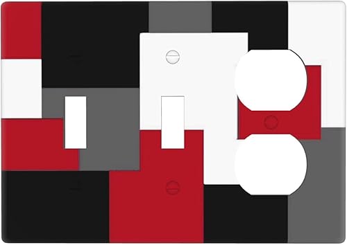 Miniatura 138 de Cubierta de Interruptor de Luz de Palanca de 1 Gang con Estampado de Bosque de Pinos Rústico Campestre, Cabaña Lodge Granero Bosque Forestal de