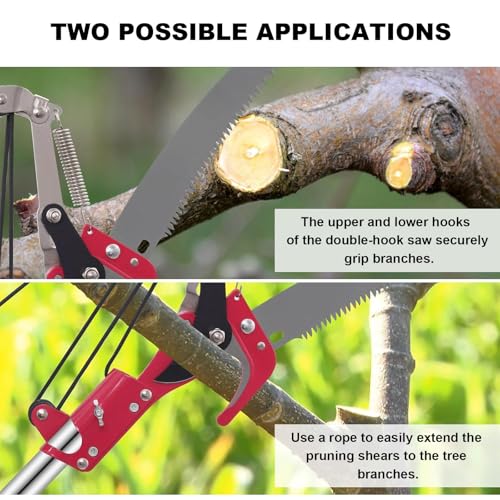 Scie à perche manuelle anti-chute pour couper les branches hautes sans échelle - 7