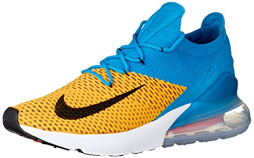 Nike Mens Air Max 270 Flyknit Laser Orange/Blue Flyknit Size 9.5