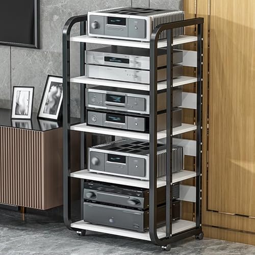 Supporto regolabile a 5 livelli per console di gioco con supporto multimediale per home Entertment Audio Rack Storage Design moderno ed elegante