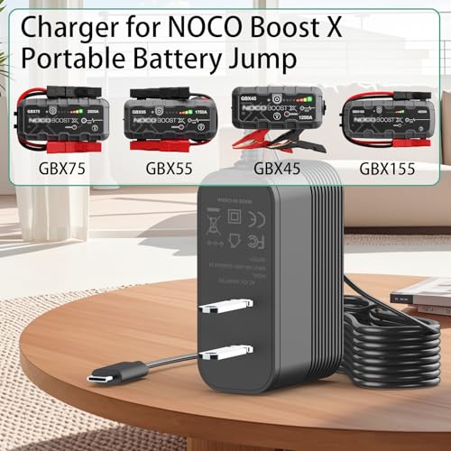 Replacement for NOCO Battery Charger Compatible with NOCO Boost X GBX155 GBX75 GBX55 GBX45 Sport Battery Jump Starter Po - Additional View