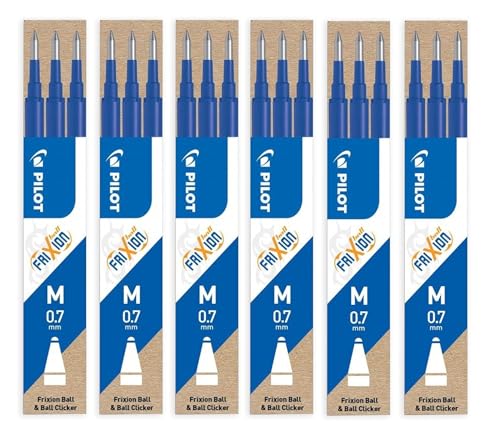 Cartouches Pilot FriXion Ball bleu encre effaçable thermique pour stylo roller rechargeable