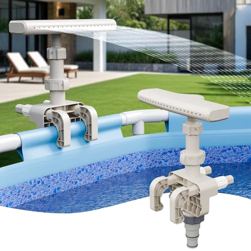 Pool Fountains for Above Ground Pools - Adjustable Pool Waterfall Sprinkler Swimming Pool Frame Attachment, Pool Water Fountain for Relaxation and Cooling, Outdoor Above Ground Pool Accessories