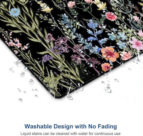 Image of Premium-Textured Mouse Pad, Non-Slip Rubber Base Mousepad for Laptop, Computer & PC, 9.5x7.9 in - Enhanced Precision, Ergonomic Comfort, Ideal for Gaming & Office (Weeds)