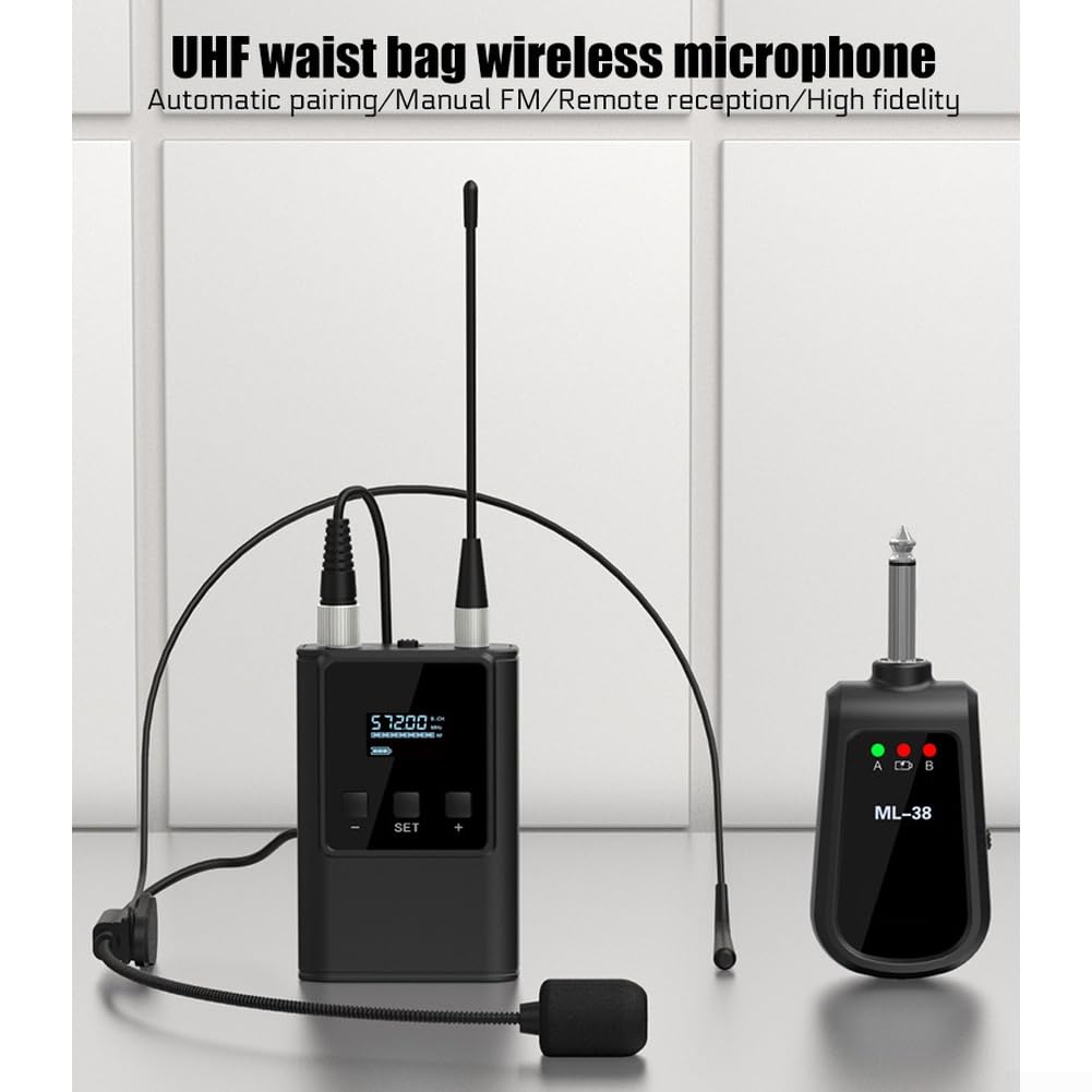 Microfono senza fili, microfono portatile, sistema audio cristallino per registrazioni di eventi per altoparlanti e lavalier per video dal vivo