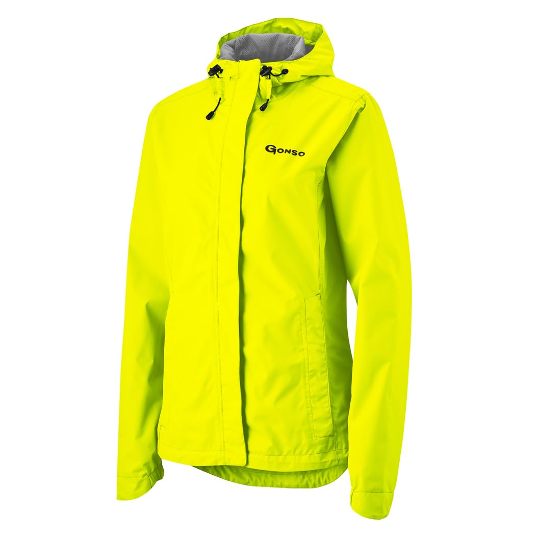 Gonso Sura Light, Veste de vélo pour femme, Veste de pluie imperméable, étanche jusqu'à 10 000 mm et coupe-vent, G-Tex, Laminé 2 couches & coutures scellées, Coupe large, Sans PFC