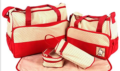SADAN Multi Function Mummy Baby Diaper Nappy Changing Tote Shoulder Handbag Messenger Light Weight with Bottle Zipper Bag and Mat (Light Blue)