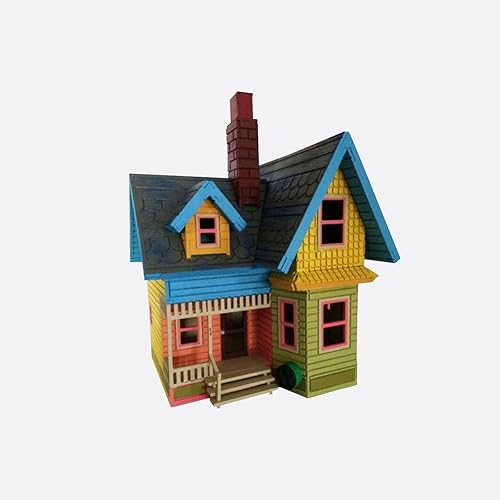 Birds Wood Shack Kit modelo de casa de la película UP Rompecabezas de madera 3D Kit de manualidades Fácil de armar 11.0 in de ancho x 8.7 in de