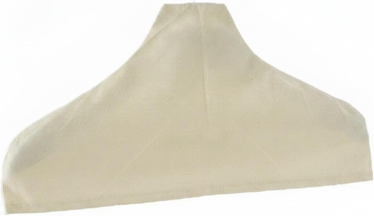 Cotton Linen Hanger Shoulder Covers for Wardrobe Organization, Textured Fabric for Smooth Hangers, White (1 Pack)
