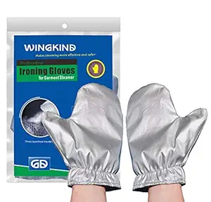 WINGKIND Garment Steamer Ironing Glove Mitt, Anti Steam Heat Resistant Gloves for Clothes Steamer-1 Pair