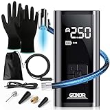 VOYEZ CLAIR MEME DE NUIT: ce compresseur est doté d'une lampe poche Led puissante pour plus de sécurité et de praticité même dans l'obscurité. Idéal dans les situations d'urgence nocturnes, elle vous éclaire pour un gonflage sûr et précis.