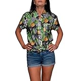 FOCO NFL Oakland Raiders Womens My Fine-Apple Pineapple Print Tropical Floral Button Up ShirtMy Fine-Apple Pineapple Print Tropical Floral Button Up Shirt, Team Color, Medium