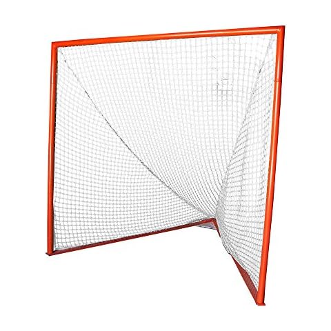 Gladiator Lacrosse Professional Lacrosse Goal with 6MM White NET Included, Orange, 6 X 6 X 7 Foot Cover
