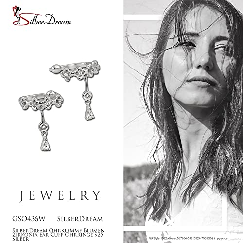 SilberDream GSO436W - Orecchini a clip a forma di