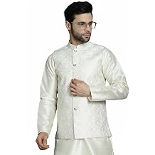 Maple Clothing Mens Nehru Jacket Indian Waistcoat Embroidered Wedding Guest Modi Vest Bandhgala