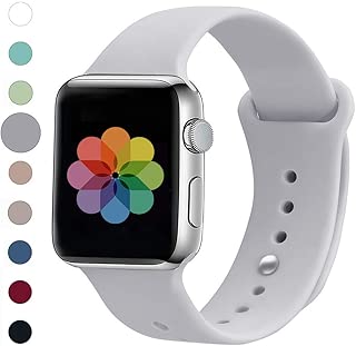 UPOLS Compatible with Apple Watch Band 38mm 42mm 40mm 44mm Sport Band, Silicone Sport Strap Replacement Bands Compatible for iWatch Series 5/4/3/2/1 S/M M/L - coolthings.us