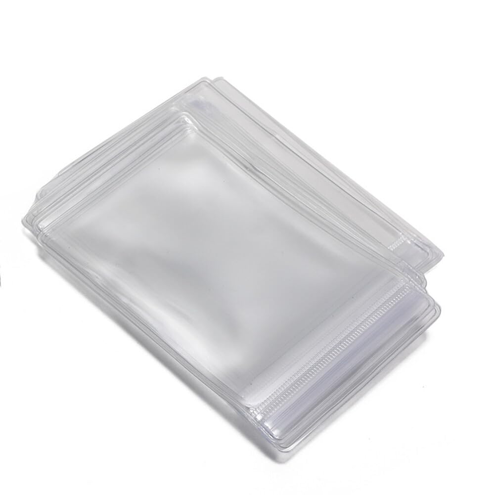 VASANA 50PCS PVC Jewelry Self Seal Pouch Transparent Anti Tarnish Zipper Lock Bag for Jewelry Earring Ring Necklace Organizer (7 * 10cm) - Image 3