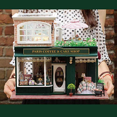 Häuser für Minipuppen Französische Kaffeetour , DIY Miniatur-Puppenhaus , für Erwachsene Puppenhaus mit Möbeln und… – Bild 6