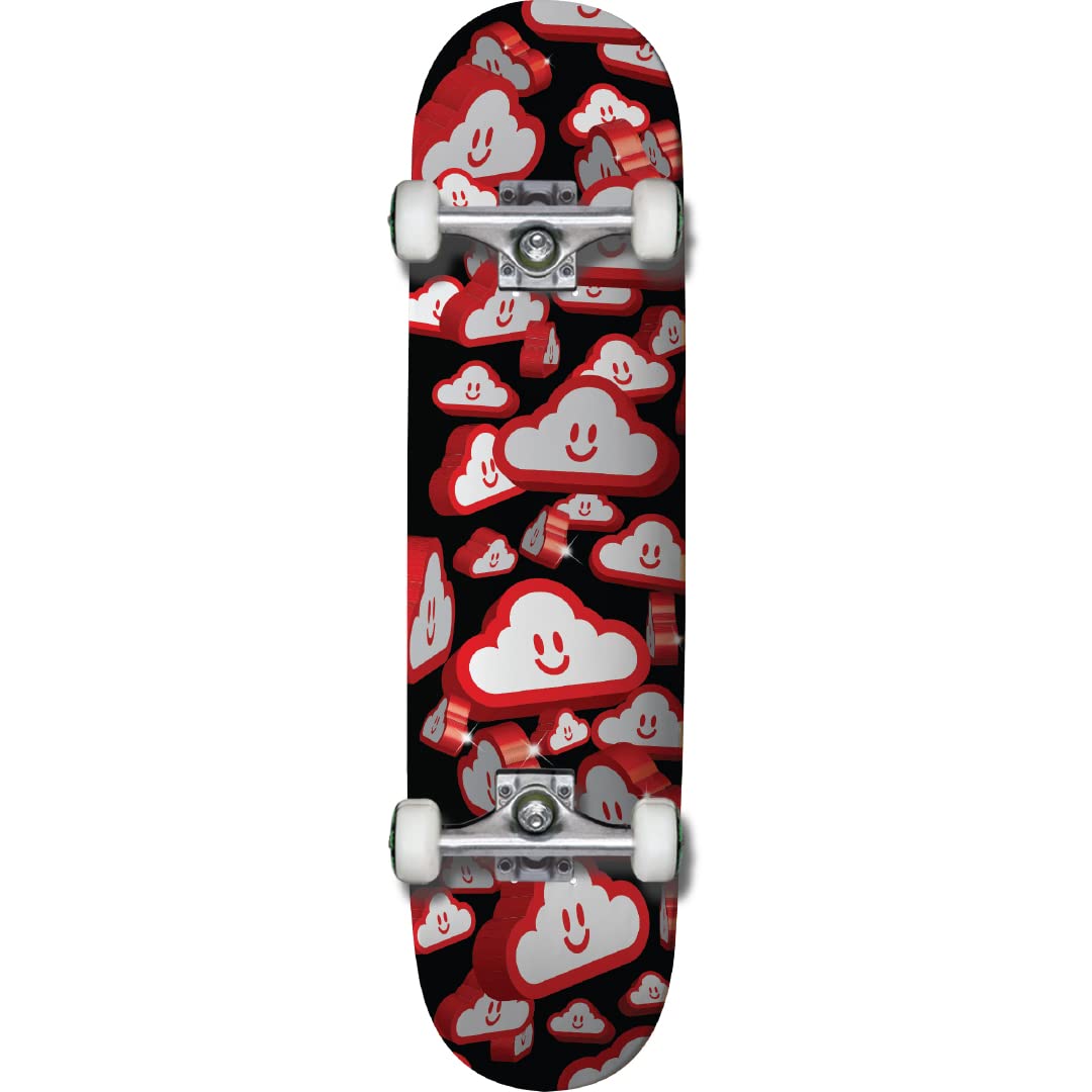 Skateboard Completo Candy Cloud 7.75, Color Negro