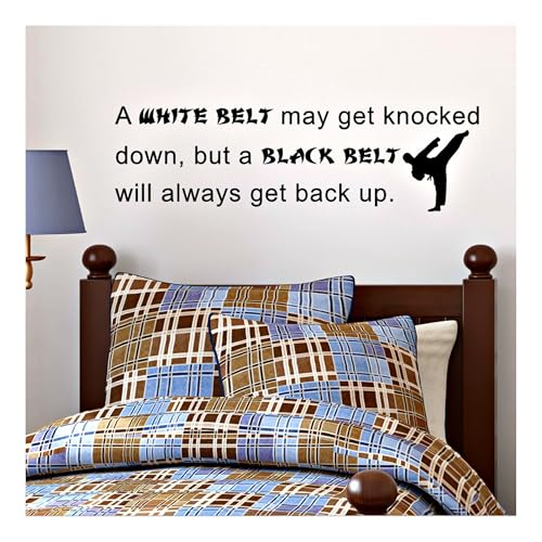 Karate Wall Decal, Martial Art Quotes, Karate Gifts for Kids, Martial Art Decor, Karate Belt Display Sticker, Jiu Jitsu Decorations, Boys Karate Gifts, 36