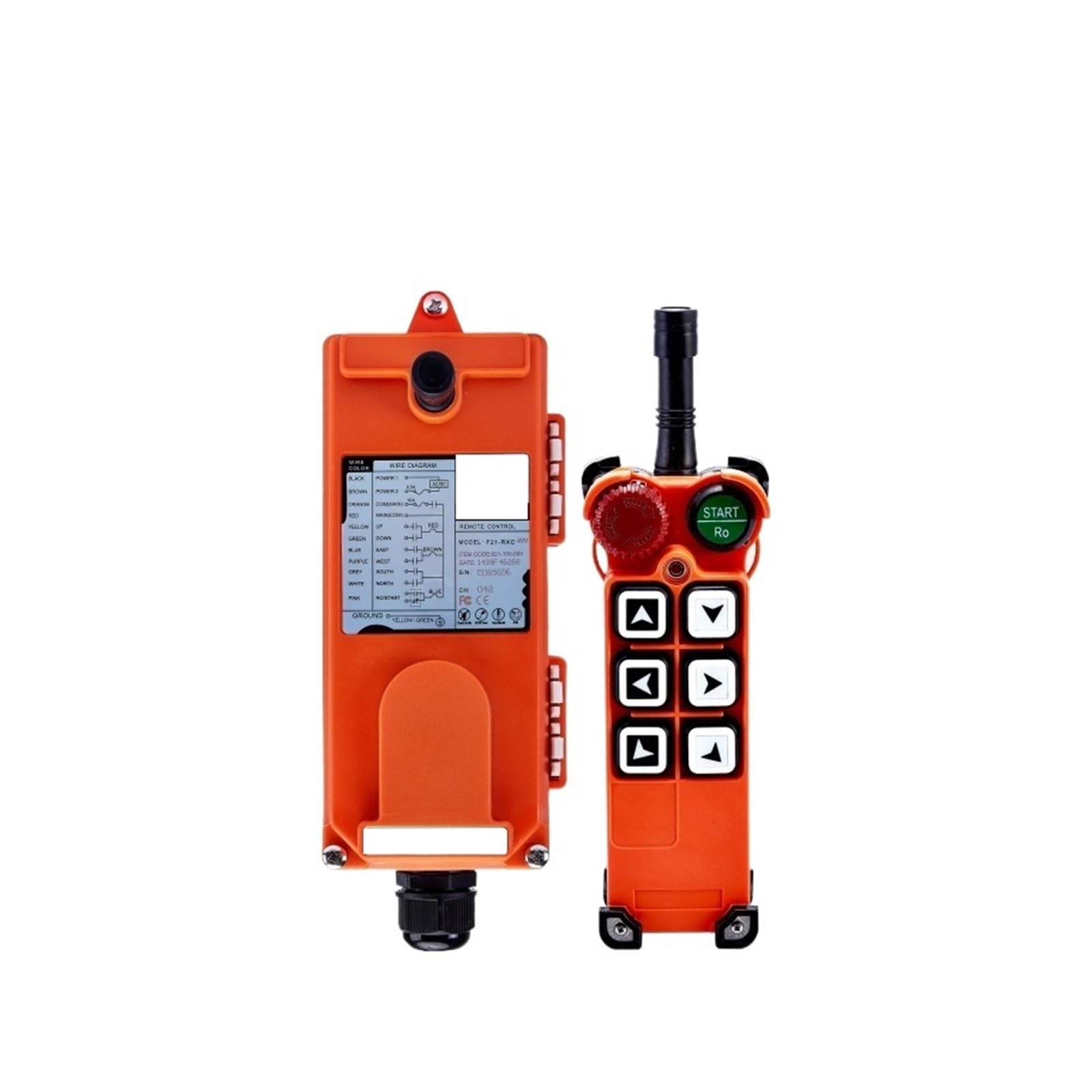 JVDDI Industrial Radio Wireless Remote Control AC/DC for Crane 1transmitter and 1receiver(F21-E1 100to440 UHF)