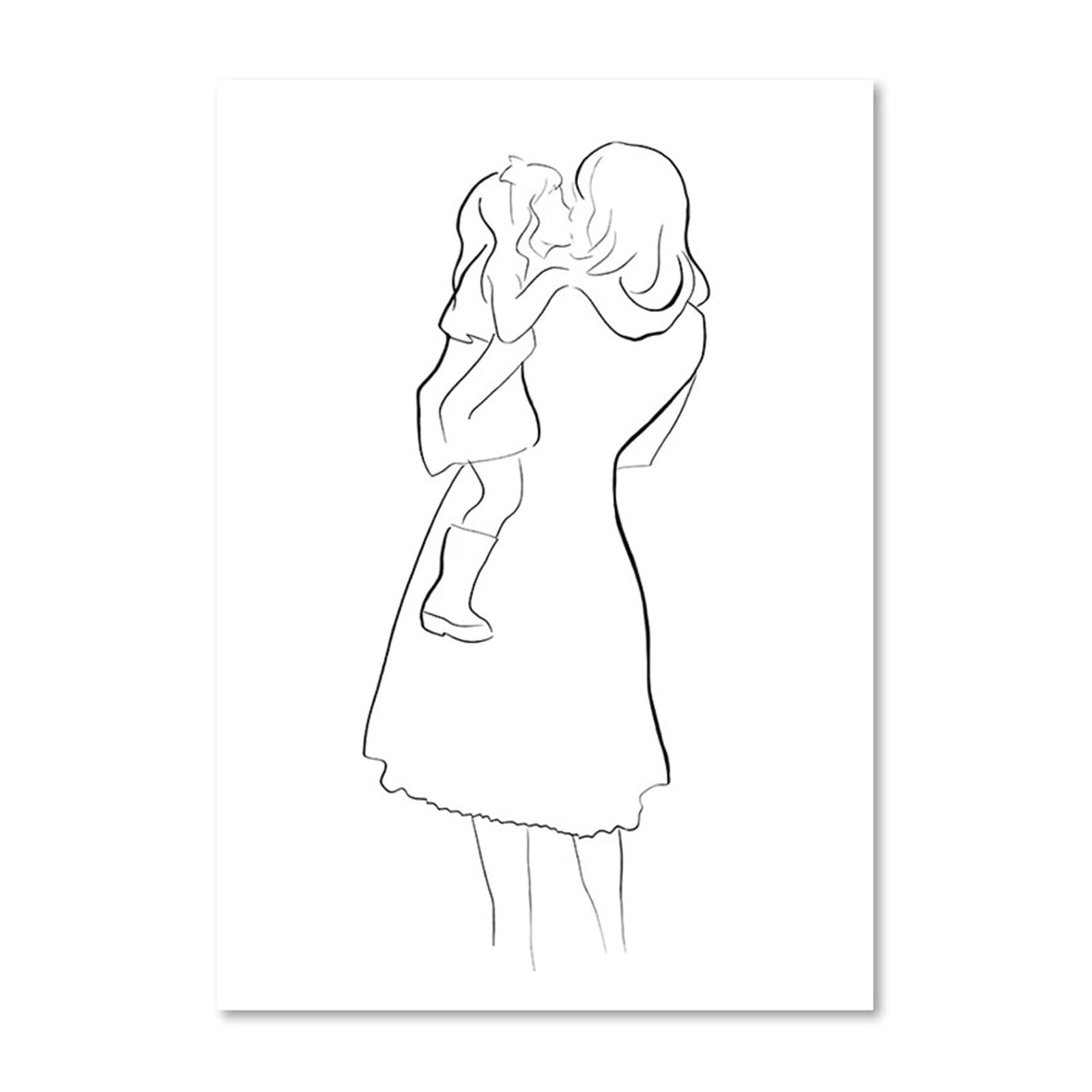 Toile murale abstraite noir et blanc pour salon moderne chic 30x40cm
