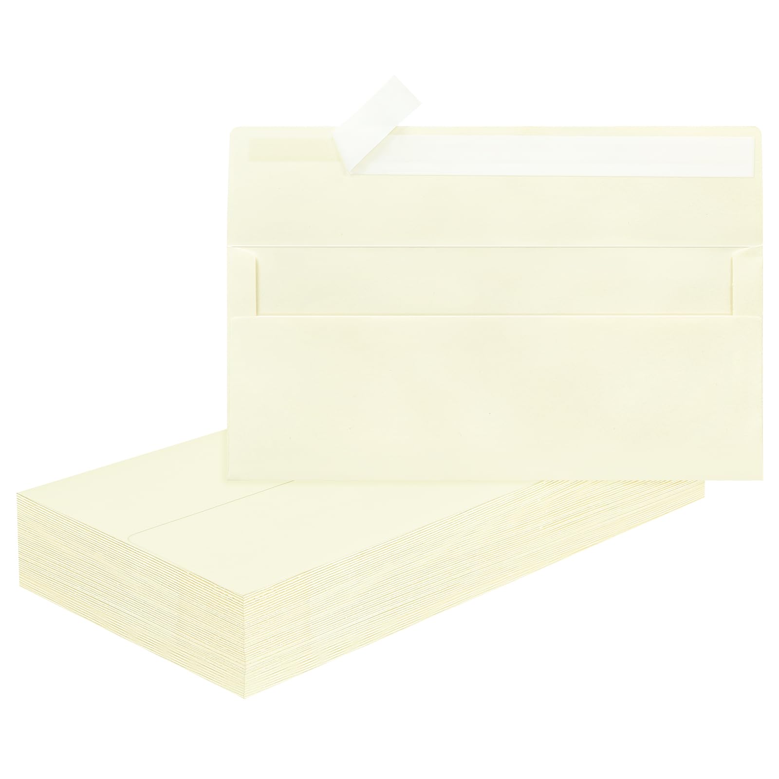 #10 Cute Ivory Envelopes Letter Size Self Seal, Business Envelopes, 50 Pcs