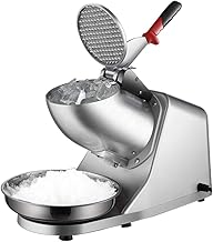 Electric Ice Crusher Snow Cone Machine Ice Shaver Machine 300W 143lbs/hr Shaved Ice Maker Built-in Dual Blades Design for Home and Commerical Use