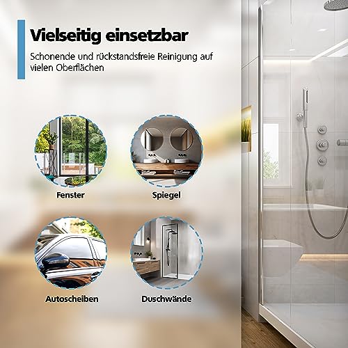 Duschabzieher Virea Silikon Schwarz 23 cm Wischbreite