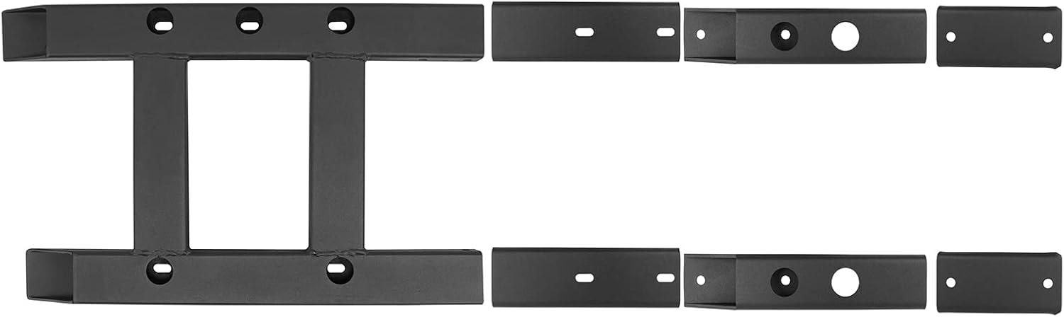 Hooke Road Tailgate Reinforcement Kit For 1997-2006 Jeep Wrangler TJ - Door Hinge, Black Steel