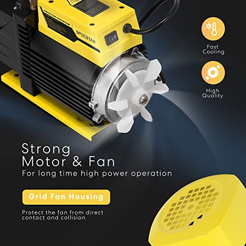 Máquina portátil de recuperación de refrigerante VIVOHOME R1234YF de 1 HP y bomba de vacío HVAC de 110 V, 1/4 HP y 3,5 CFM de etapa única con paletas rotativas miniatura 7