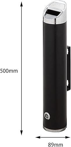 Miniatura 3 de Cenicero al aire libre de gran capacidad de acero inoxidable montado en la pared cenicero con cerradura para cigarrillos cenicero de montaje en