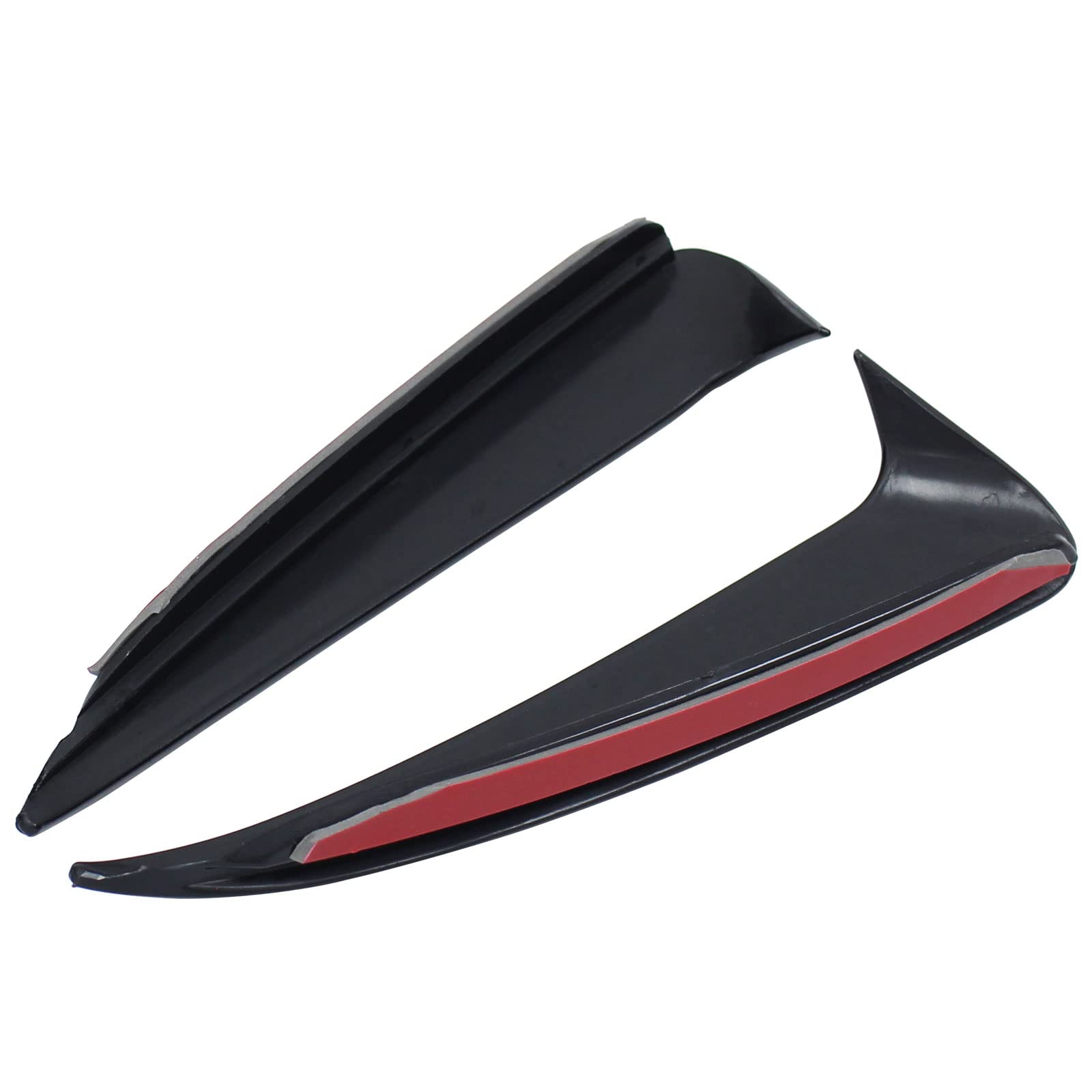Doo Engy Heckstoßstange Spoiler Splitter Diffusor Heck Stoßstange Flossen Flaps Entlüftungsabdeckung Lüftungsgitter Verkleidung schwarz hinten Links und rechts für C Klasse W205 ab 2015