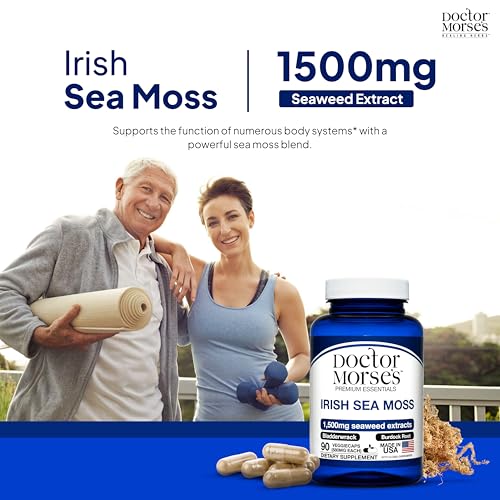 Irish Sea Moss Advanced Supplement Capsules 1500mg, Ultra Potent Seamoss Advanced with Bladderwrack & Burdock Root, Made in FDA-Registered, NSF-Certified Facility, Overall Health Support, 90 Capsules - Image 3