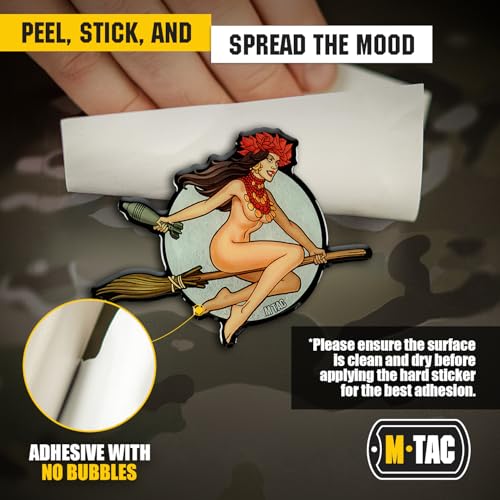 Image of M-Tac Morale Sticker Tactical Girl - 3D Tactical Military Sticker for Laptop, Tablet, Phone, Notebook, Car Bumper, Hard Hat (#11 Witch)