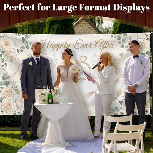 Image of Zonon Large Blank Banners And Signs Polyester Oxford Cloth Sublimation Banner To Decorate With Hanging Rope For Indoor Wall Outdoor Easy to Hang DIY Signs For Business Office(White,4 x 6 Feet)