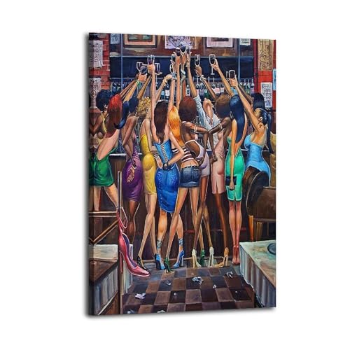 African American Frank Morrison Ladies Night Wall Art Canvas Poster