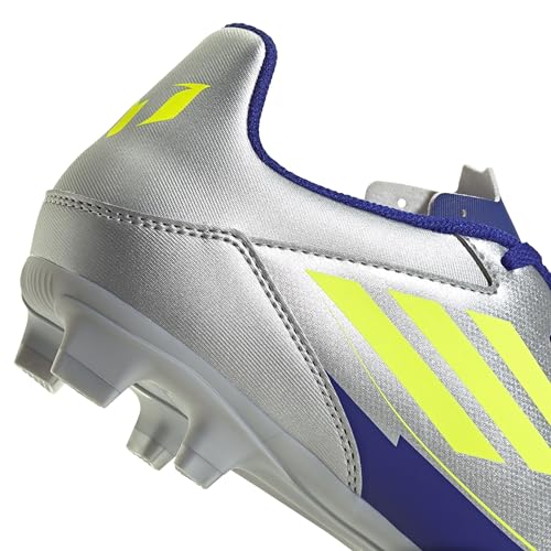 Adidas F50 Club Football Boots Fg/Mg, Scarpe Da Calcio Unisex-Adulto, Silver Met./Solar Yellow/Lucid Blue, 46 Eu - 8