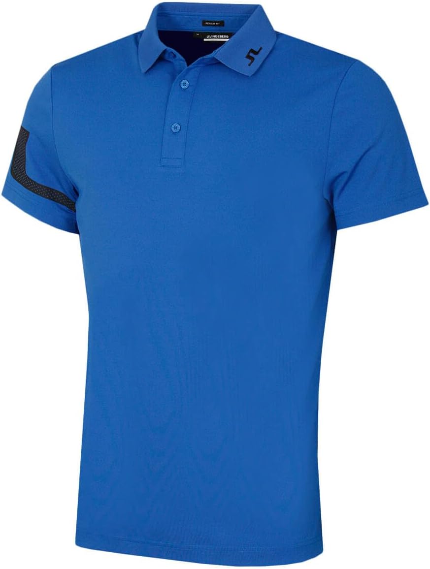 J.Lindeberg Mens Heath Regular Fit 4-Way Stretch Golf Polo Shirt