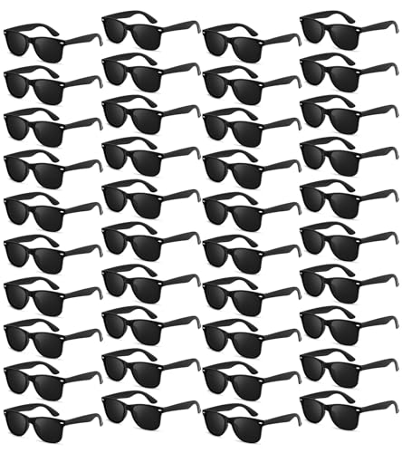 Matcheck 40 Pack Retro Style Sunglasses Bulk 90s Classic Glasses Wholesale Women/Men's Party Favor Shades