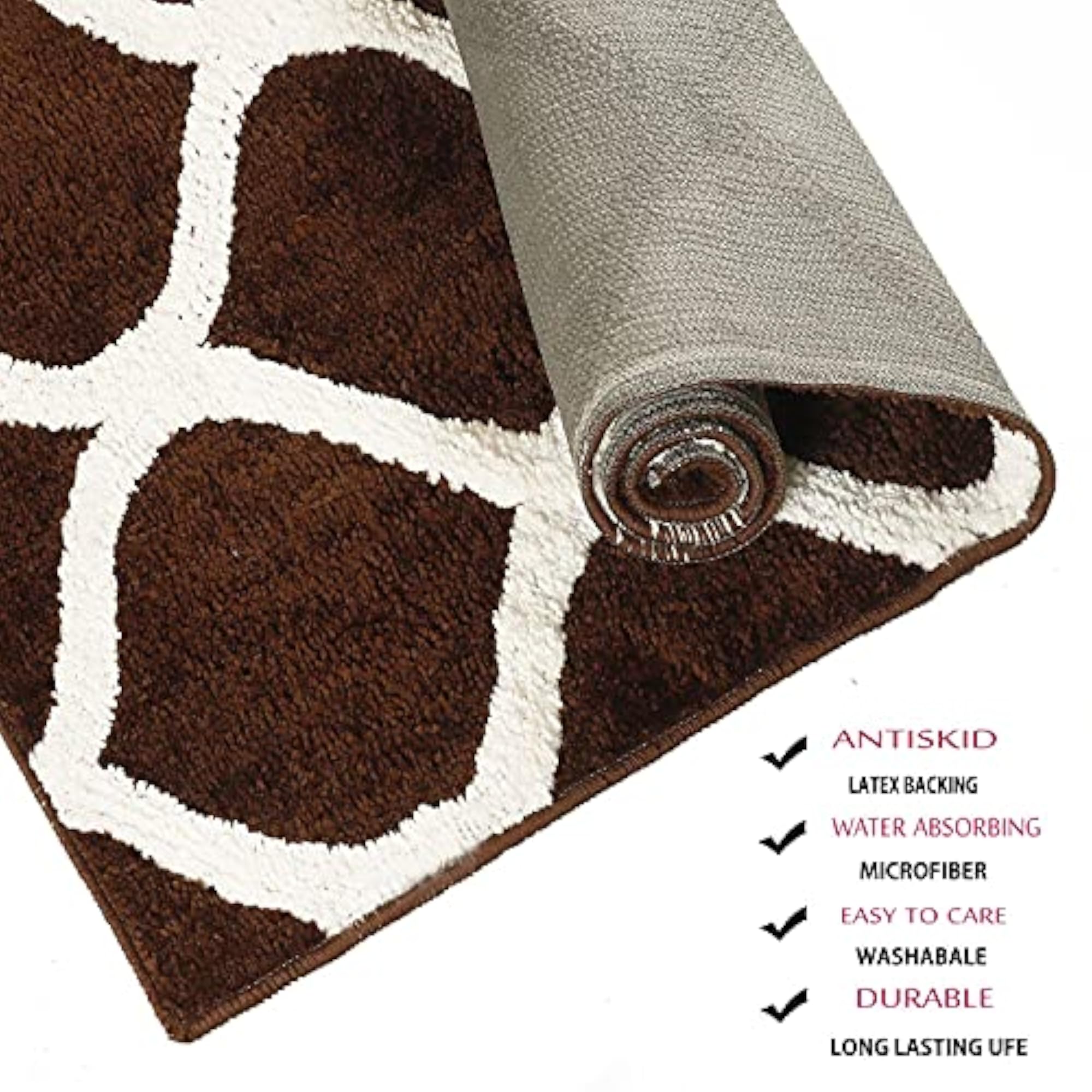 Microfiber Soft Anti-Slip Bath Mat, Multi-Purpose