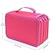 YOUSHARES 72 Slots Pencil Case - Handy Large Capacity Oxford Multi-layer Zipper Pencil Bag for Color Pen, Colored Pencils, Watercolor Pens, Makeup Brush, Cosmetic Brushes, Gel Pen, etc (Deep Pink)