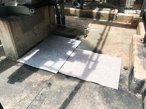 HalenHardy Spilltration® Husky Polyback Oil Absorbent Rug 32 x 48 Pack of 9 UV-Resistant Rugs with Poly Backing Outdoor Leak & Drip Control for Valves, Pipes & Equipment