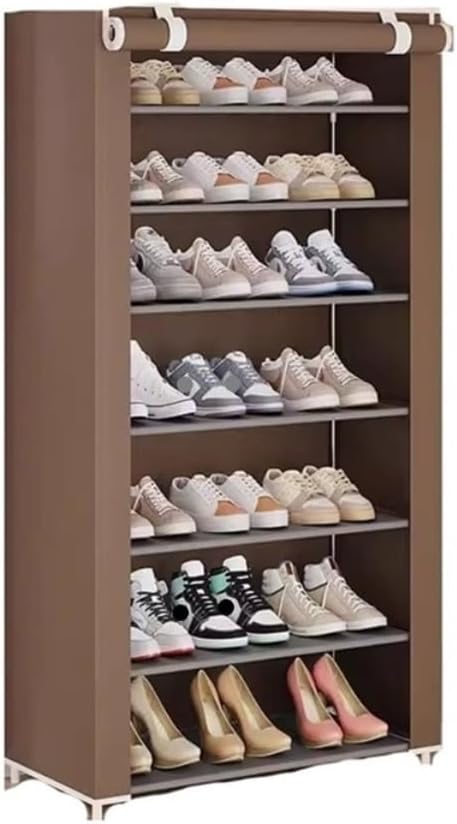 Shoe Cabinet Dormitory Multilayer Large Capacity Household Dustproof Rental Housing with Shoe Cabinet Simple(Grey)