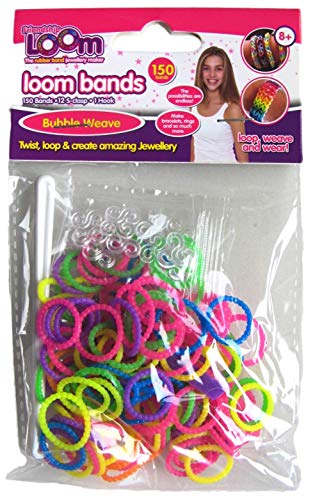 150 Bubble Weave Bands - Friendship Loom Bands Jewellery Making - (HL376) [Toy]