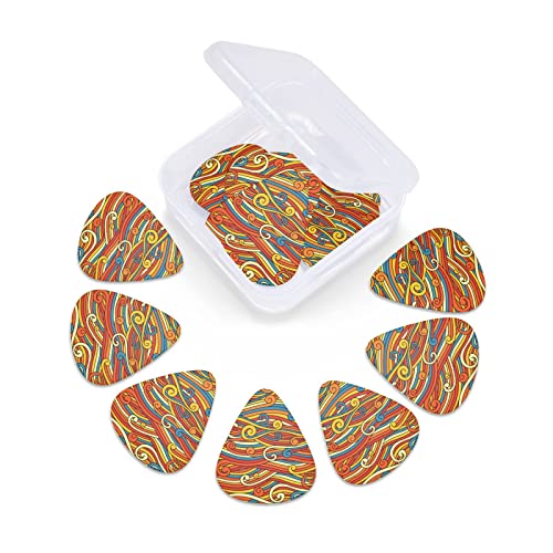 Lot de 12 médiators colorés en forme de vague pour guitare électrique, basse, acoustique, cadeau pour les amateurs de guitare avec boîte - Les Beatles, Paul McCartney, John Lennon, RIngo Starr, George Harrison Lot de 12 médiators colorés en forme de vague pour guitare électrique, basse, acoustique, cadeau pour les amateurs de guitare avec boîte – Image 4