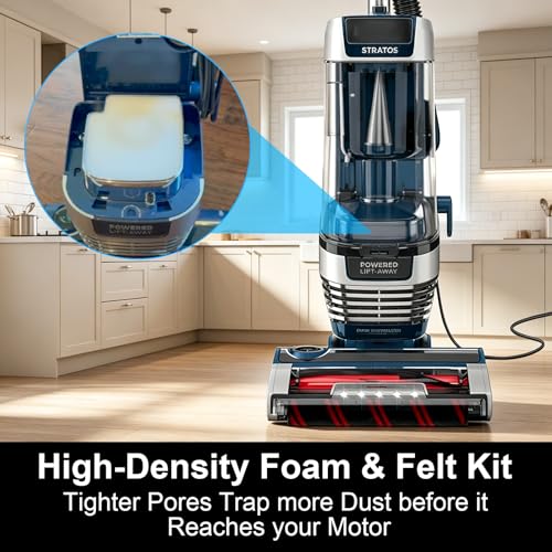 Image of AZ3002 Filter Replacement for Shark Stratos AZ3002 AZ3000 Powered Lift-Away Upright Corded Vacuum, Include 1 Soft Roller Brush, 2 HEPA Filters, 4 Foam & Felt Kit, 4 Odor Neutralizer Cartridge