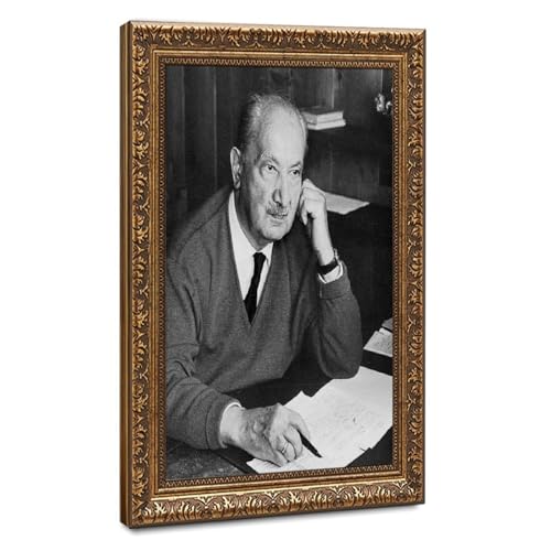 Impression sur toile Martin Heidegger avec cadre de qualité