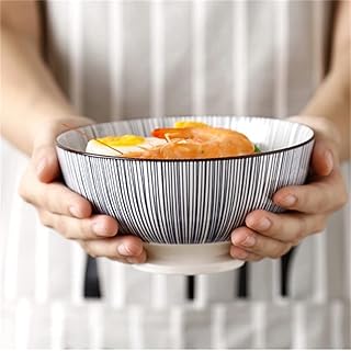 Ensemble de Bols à céréales Soupe Moyenne Ramen Nodle Bol Céréales Dessert Salade de Fruits Mélangeur Bol Cuisine Créative Peint à la Main Vaisselle de céramique 6 Pouces Bols à pâtes